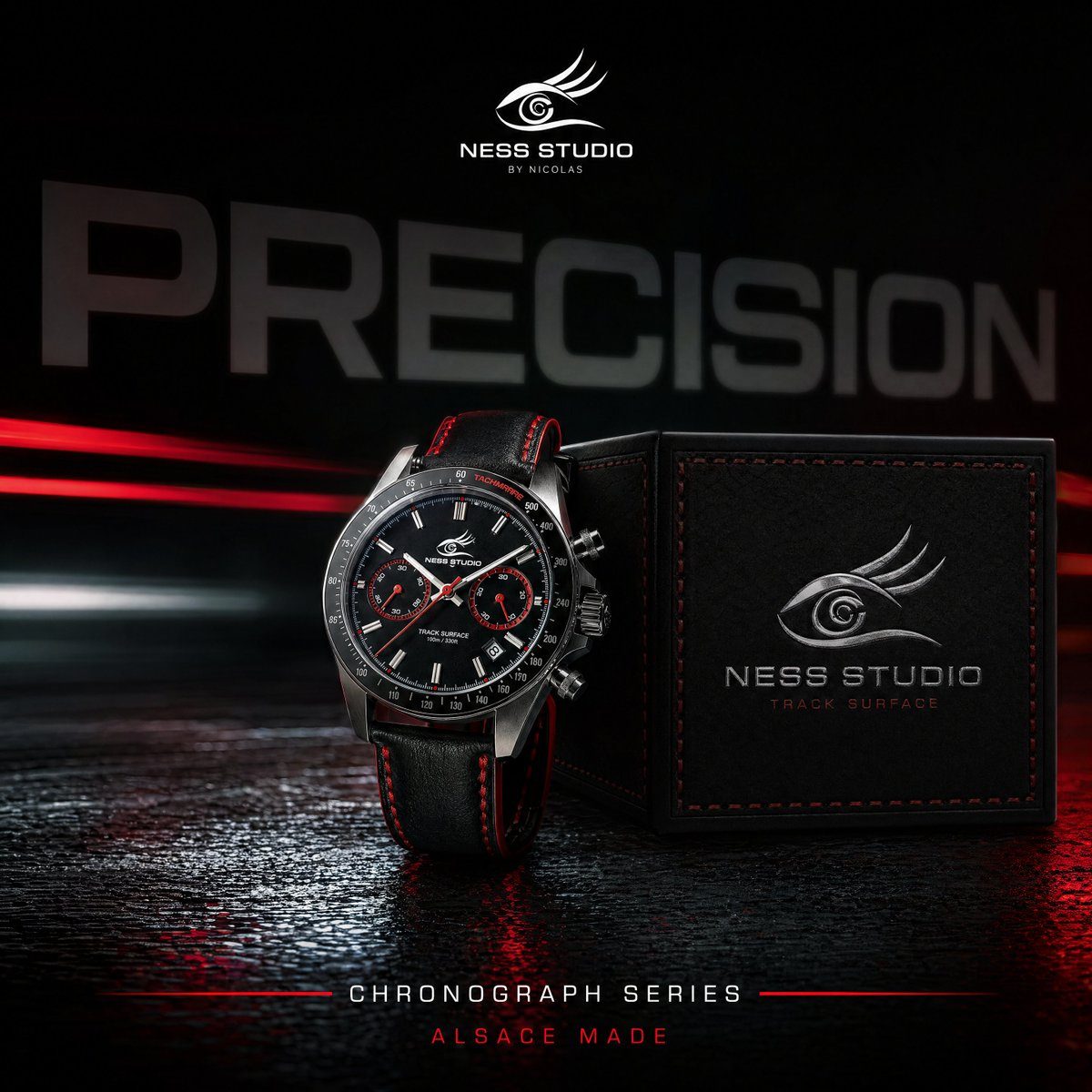 Motorsport chronograph watch ad: GPT Image 2 prompt