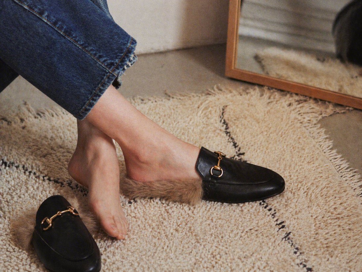 Black backless loafers try-on: GPT Image 2 prompt