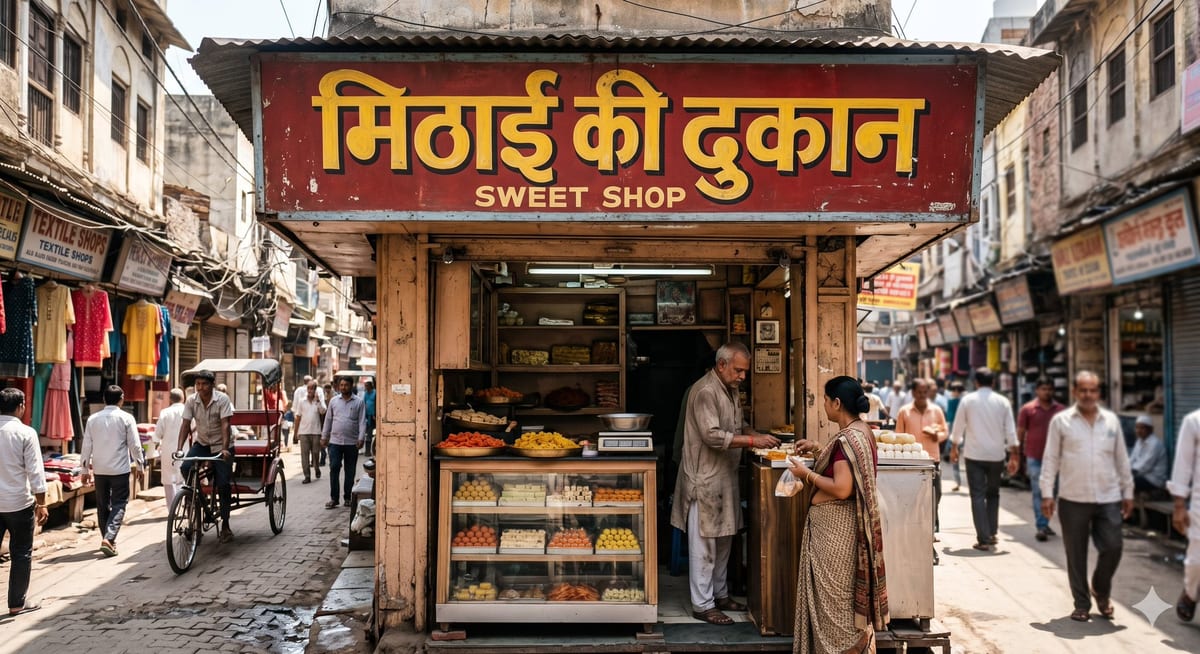 Old Delhi sweet shop: GPT Image 2 prompt
