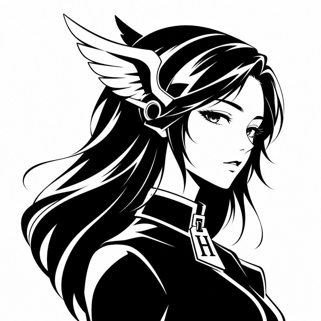 Minimalist anime woman logo: GPT Image 2 prompt