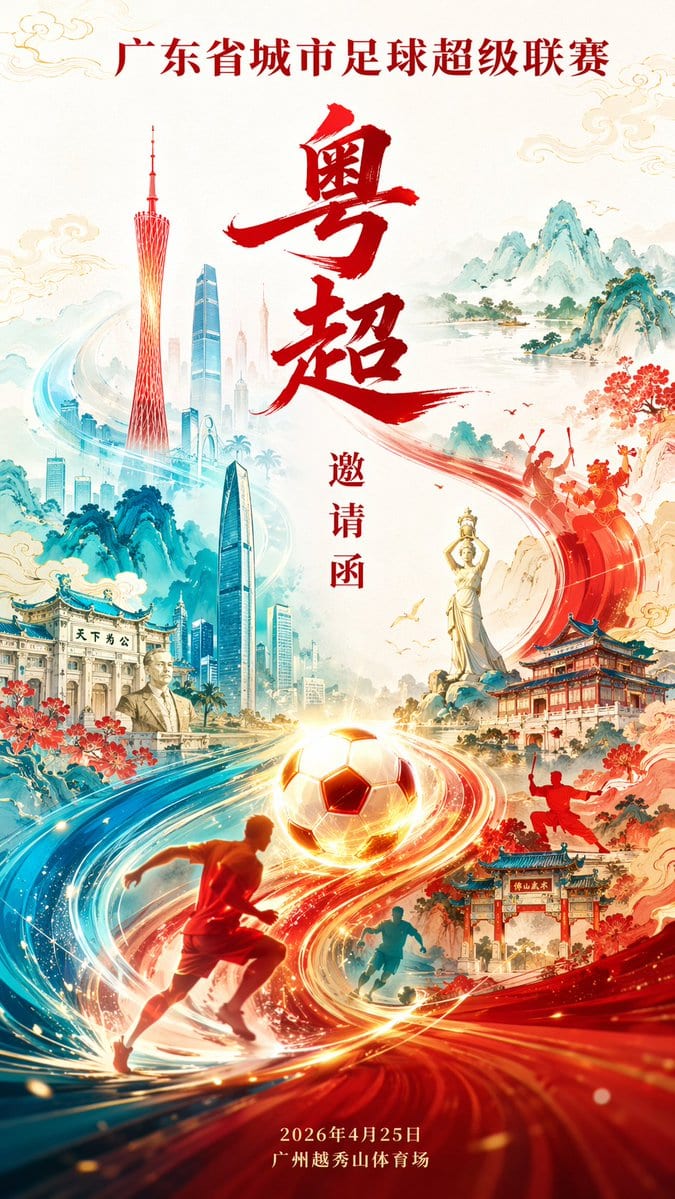 Yue Super League invite poster: GPT Image 2 prompt