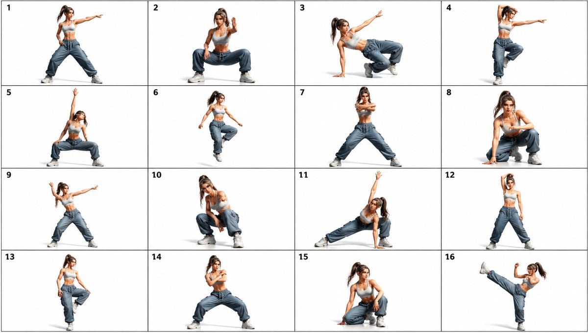 Photoreal dance pose reference: GPT Image 2 prompt