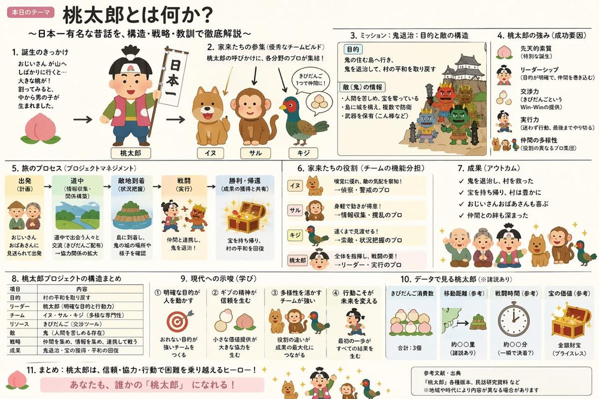 Diagram momotaro explanation: GPT Image 2 prompt
