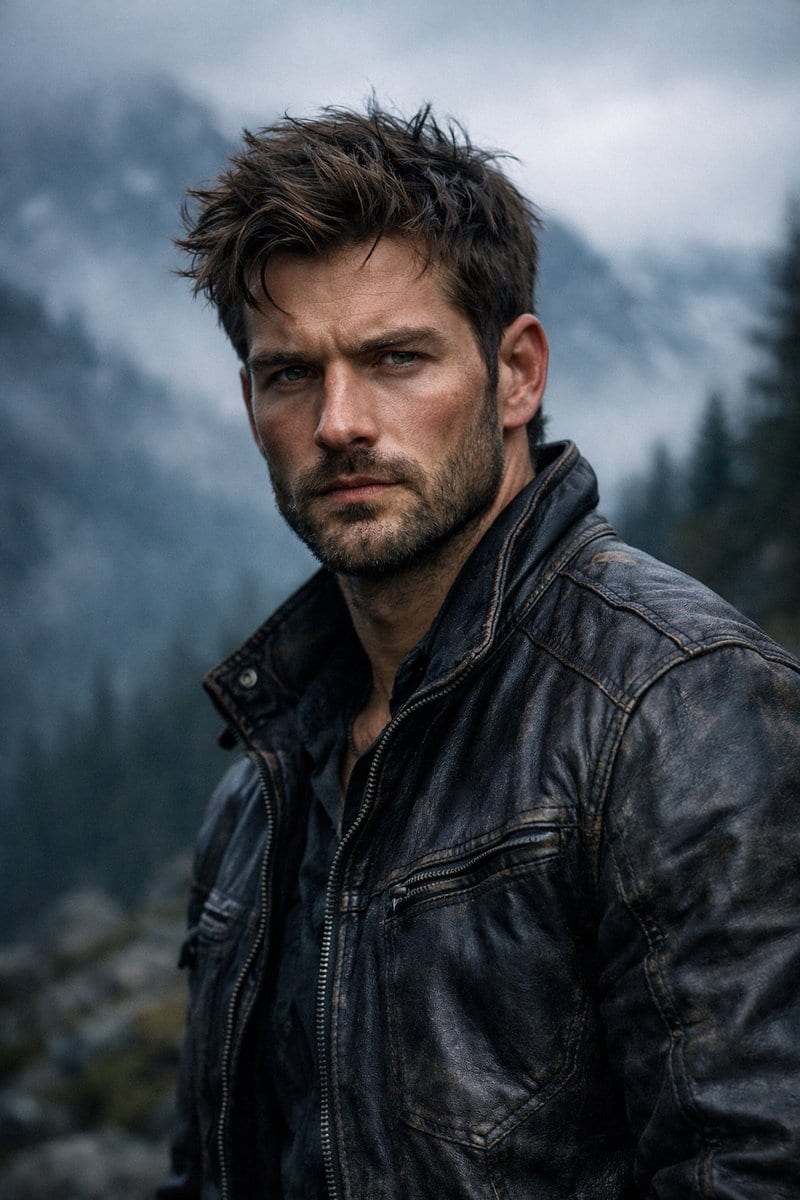 Rugged outdoor male portrait: GPT Image 2 prompt