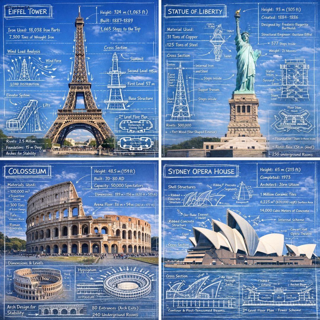 Blueprint landmark infographic: GPT Image 2 prompt