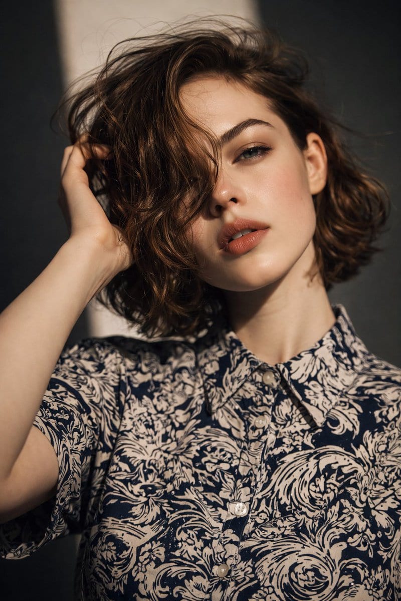 Hand-to-hair feminine portrait: GPT Image 2 prompt