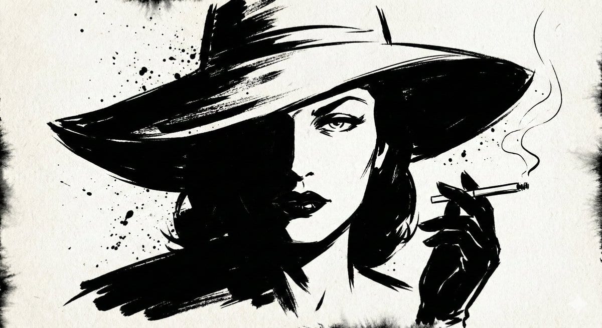 Ink noir graphic novel portrait: GPT Image 2 prompt