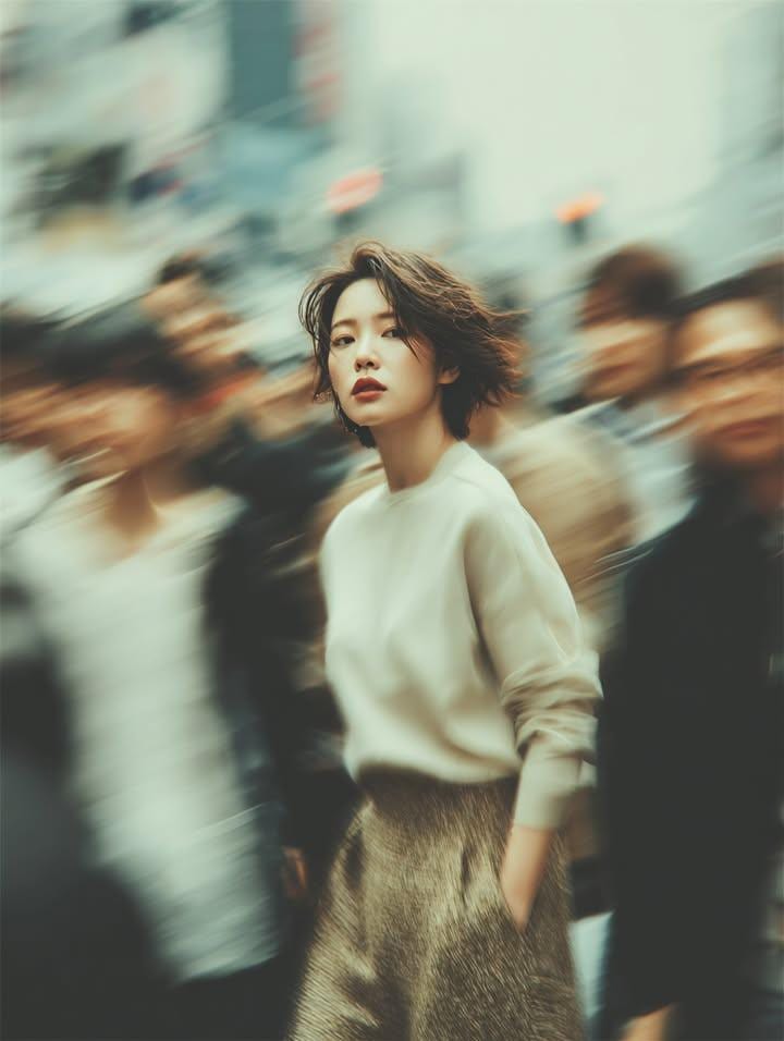 Motion blur crowd portrait: GPT Image 2 prompt