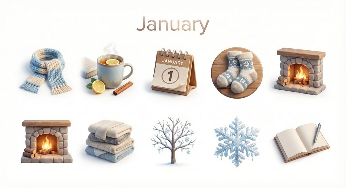Monthly icon collection in 3D: GPT Image 2 prompt