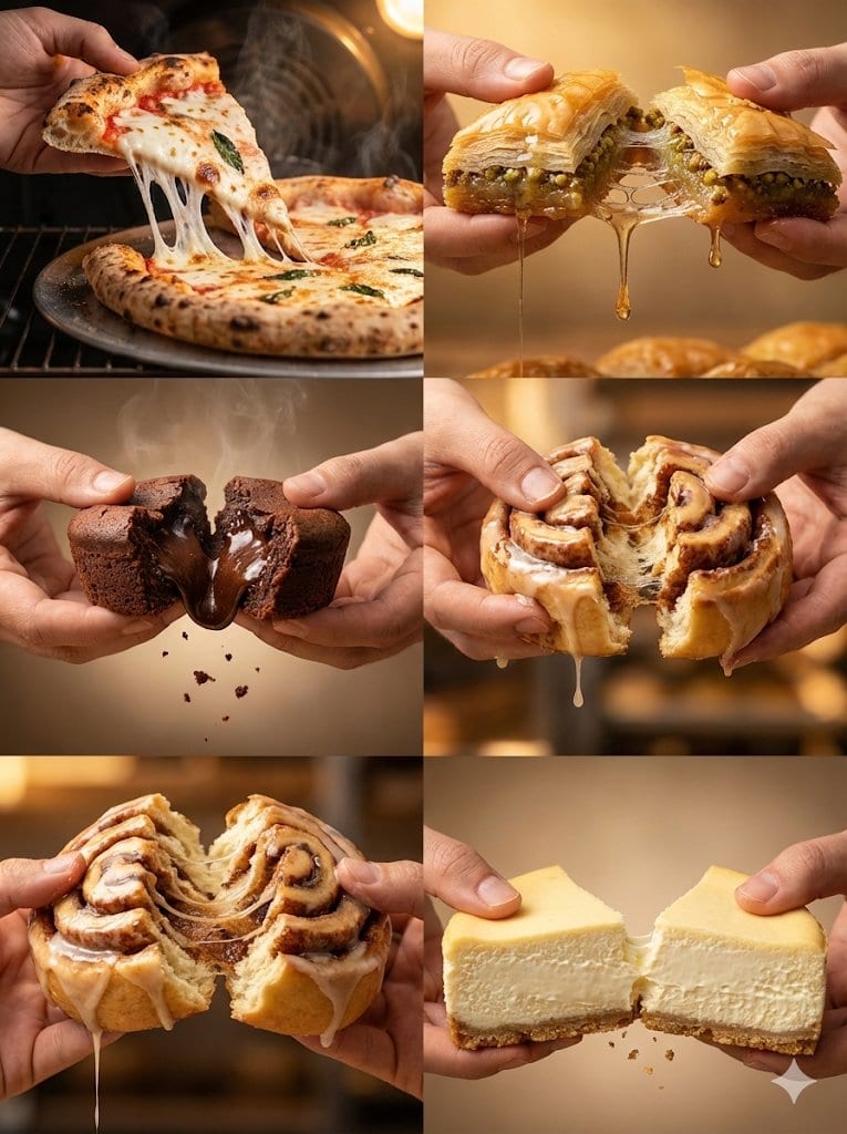 Pizza cheese-pull 5-image series: GPT Image 2 prompt