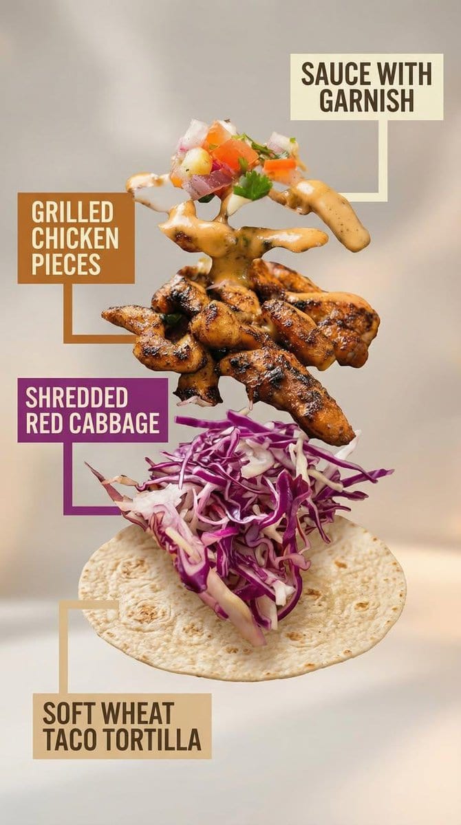 Reference-faithful taco commercial close-up: GPT Image 2 prompt