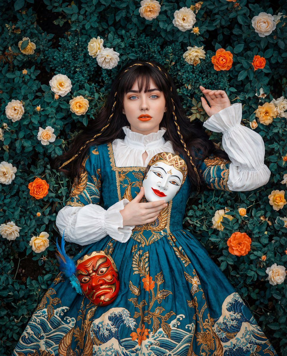 Batik gown mask portrait: GPT Image 2 prompt