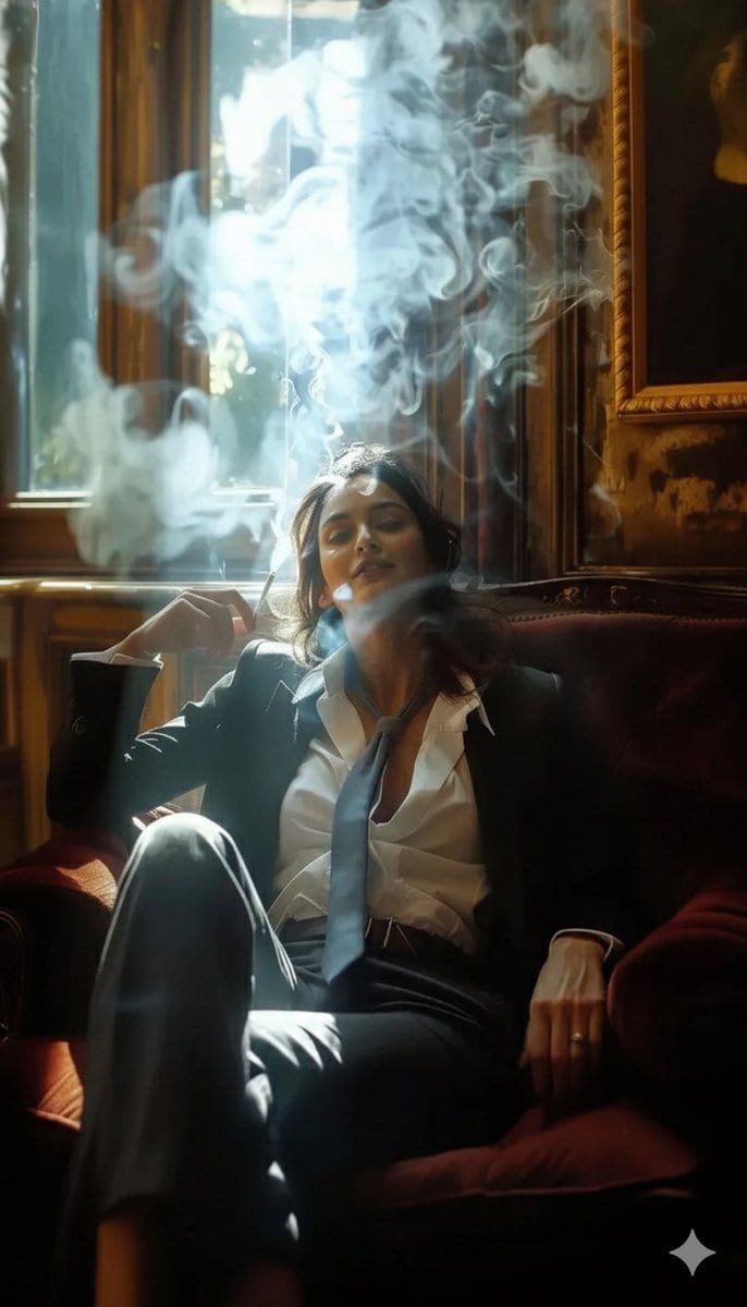 Velvet armchair smoke shot: GPT Image 2 prompt