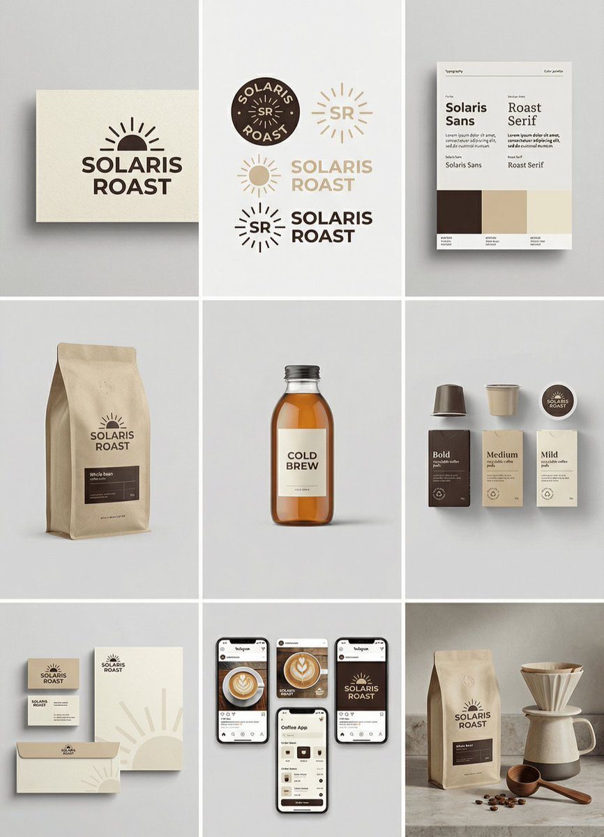 3x3 brand identity grid: GPT Image 2 prompt