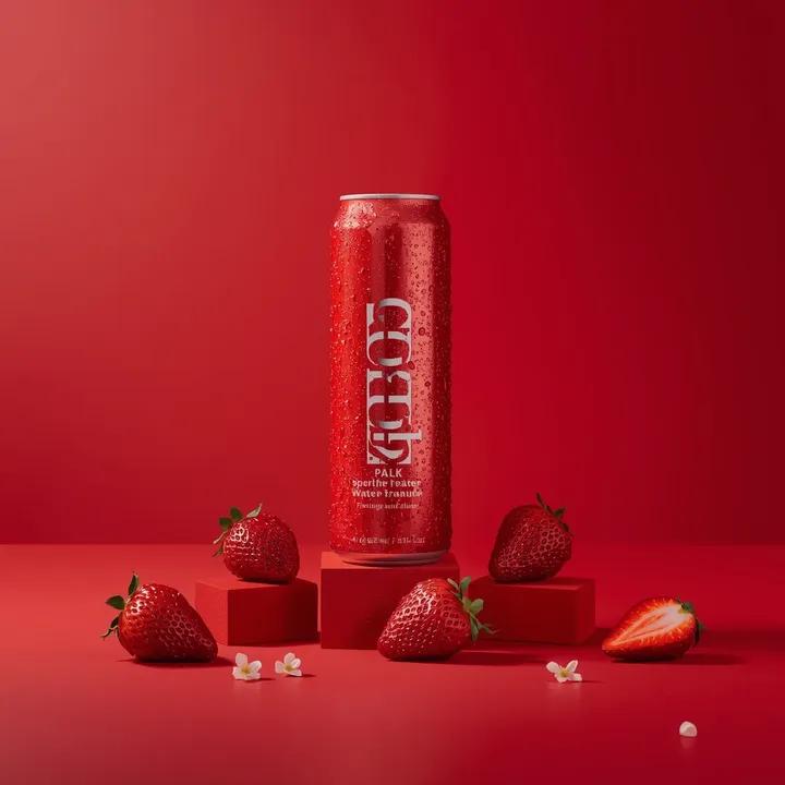 Red sparkling water can: GPT Image 2 prompt