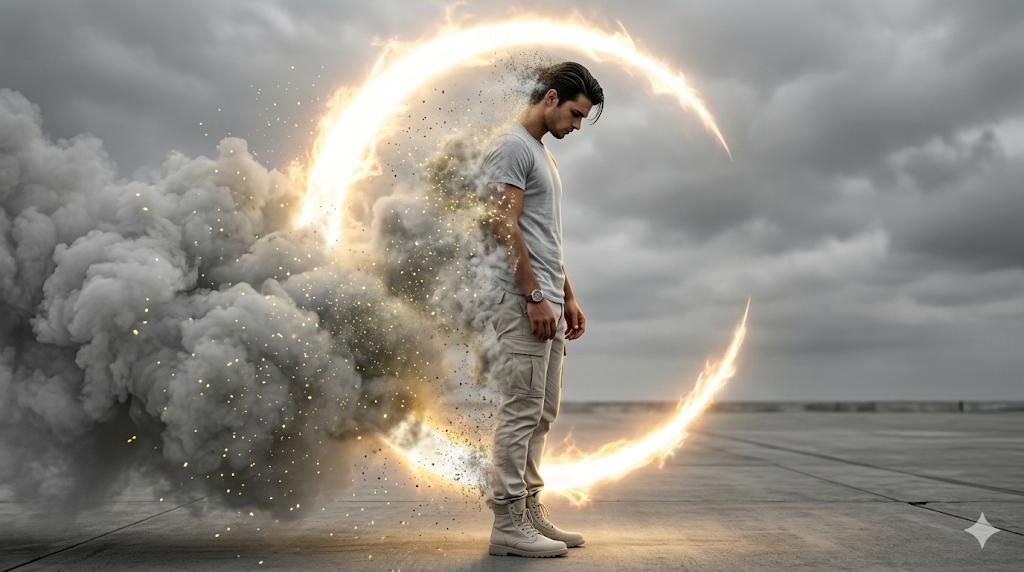 Dissolving streetwear man: GPT Image 2 prompt