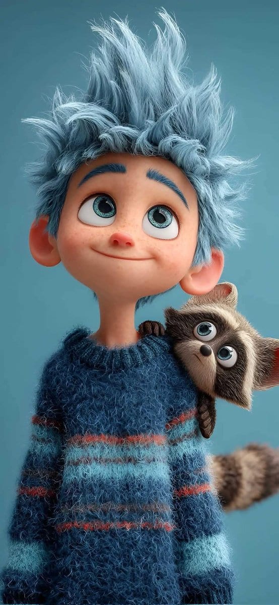 3D boy with raccoon: GPT Image 2 prompt