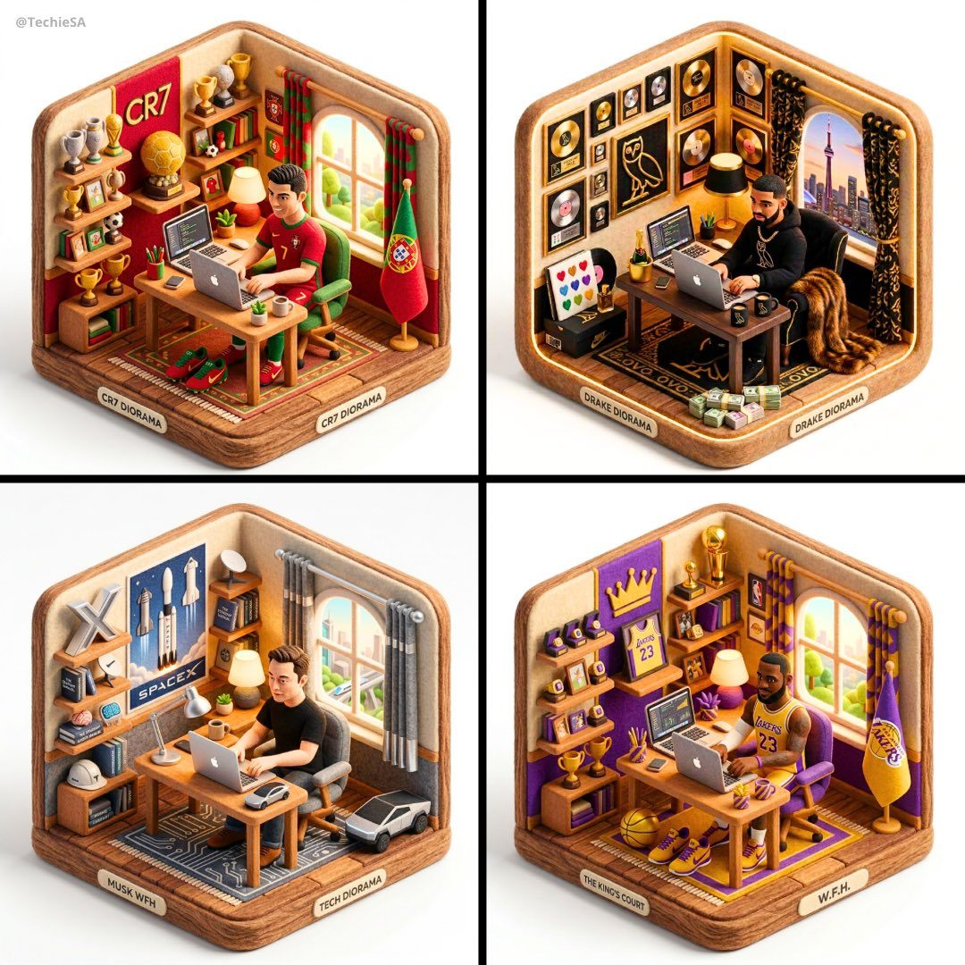 Felt isometric WFH diorama: GPT Image 2 prompt