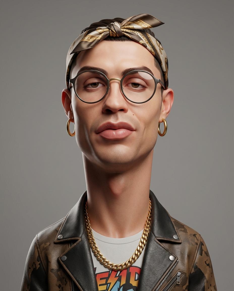 3D caricature long neck: GPT Image 2 prompt
