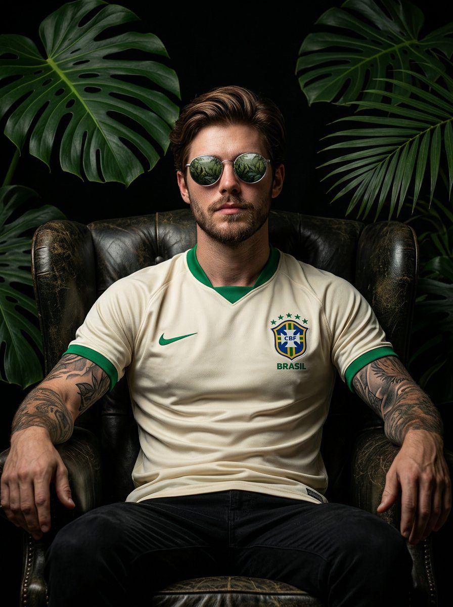 Brazil jersey jungle armchair: GPT Image 2 prompt