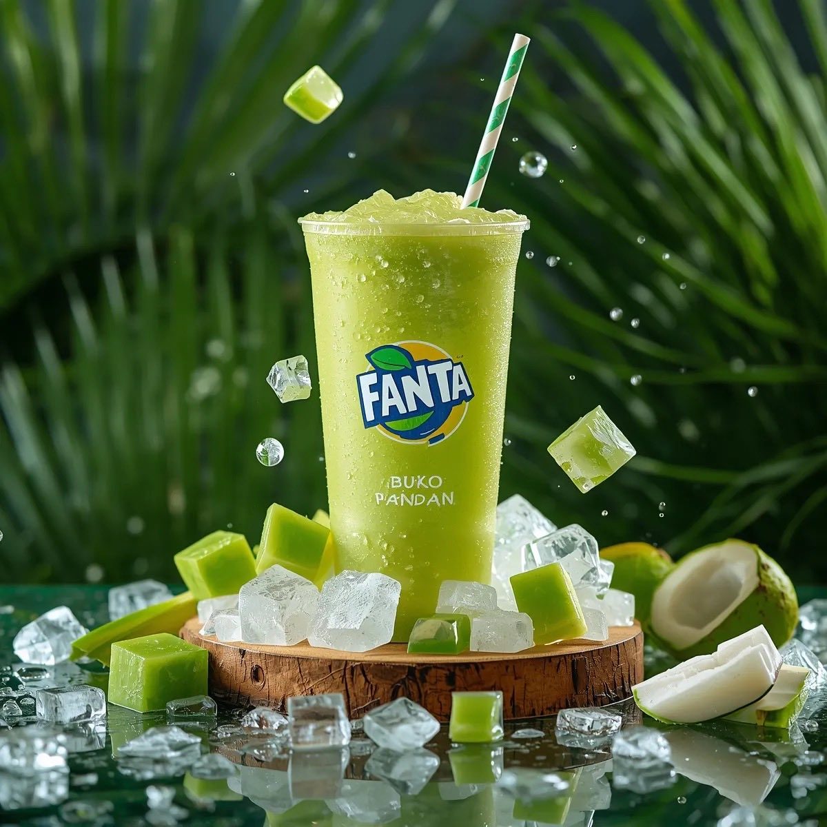 Fanta Buko Pandan drink: GPT Image 2 prompt