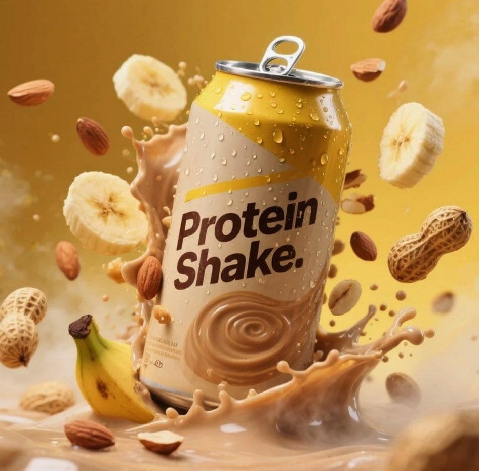 Protein shake splash advert: GPT Image 2 prompt