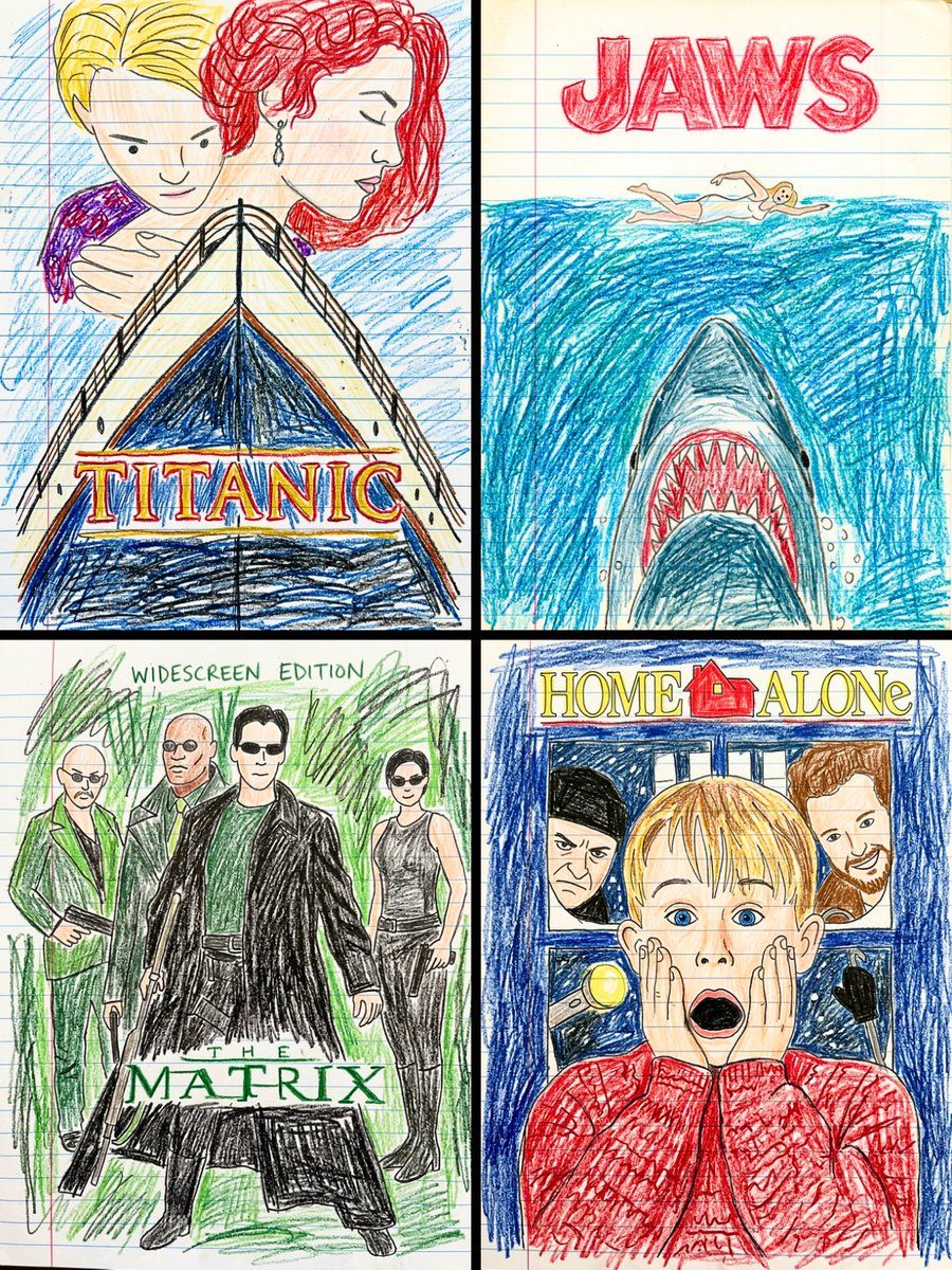 Crayon notebook movie poster: GPT Image 2 prompt