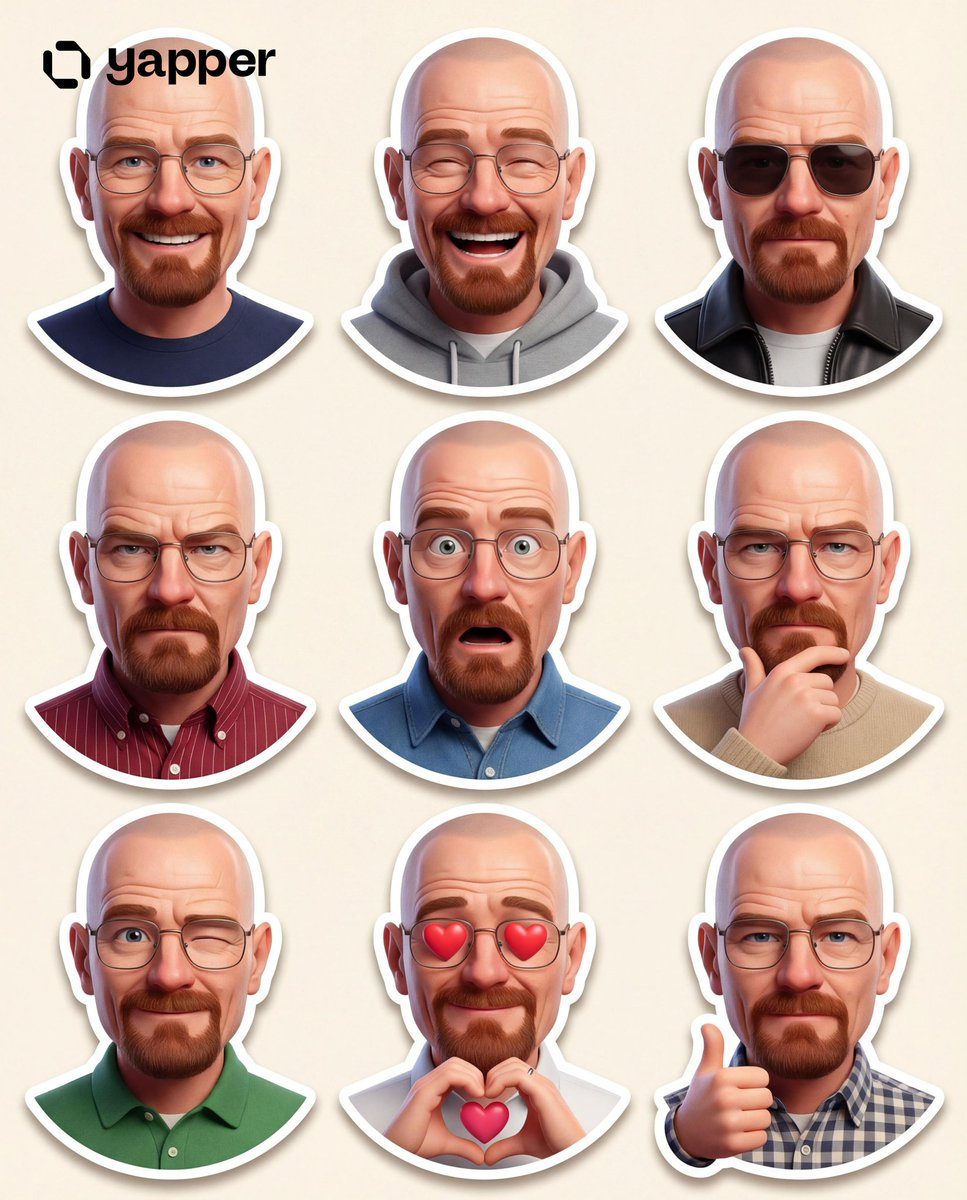 Pixar sticker pack grid: GPT Image 2 prompt