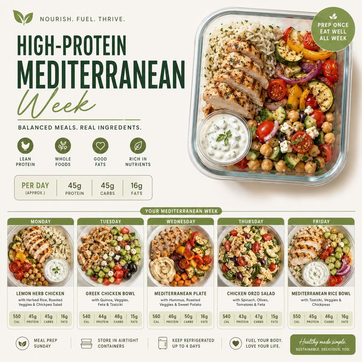 Meal prep wellness poster: GPT Image 2 prompt