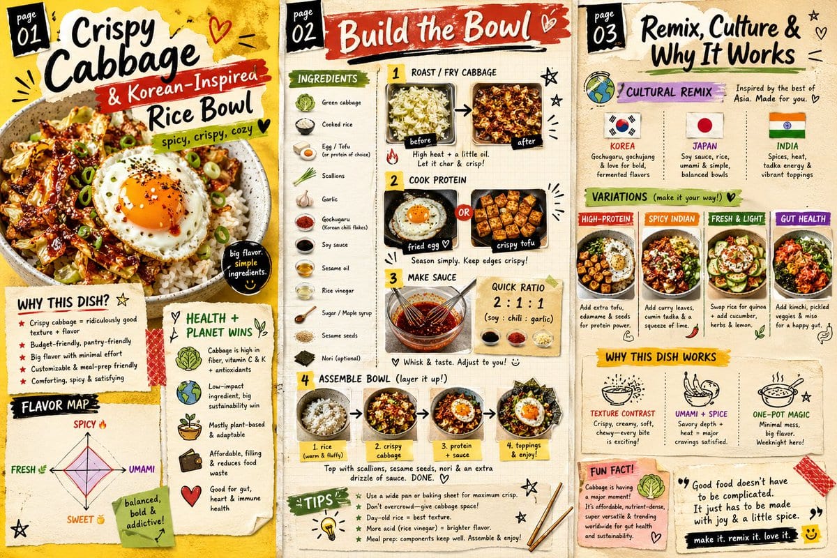 Korean rice bowl 3-page magazine: GPT Image 2 prompt