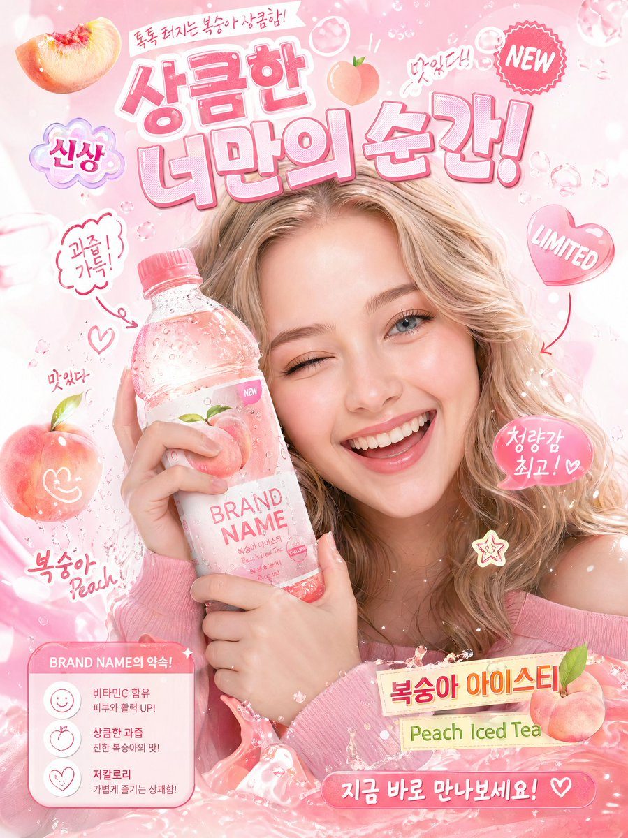 K-pop drink sticker poster: GPT Image 2 prompt