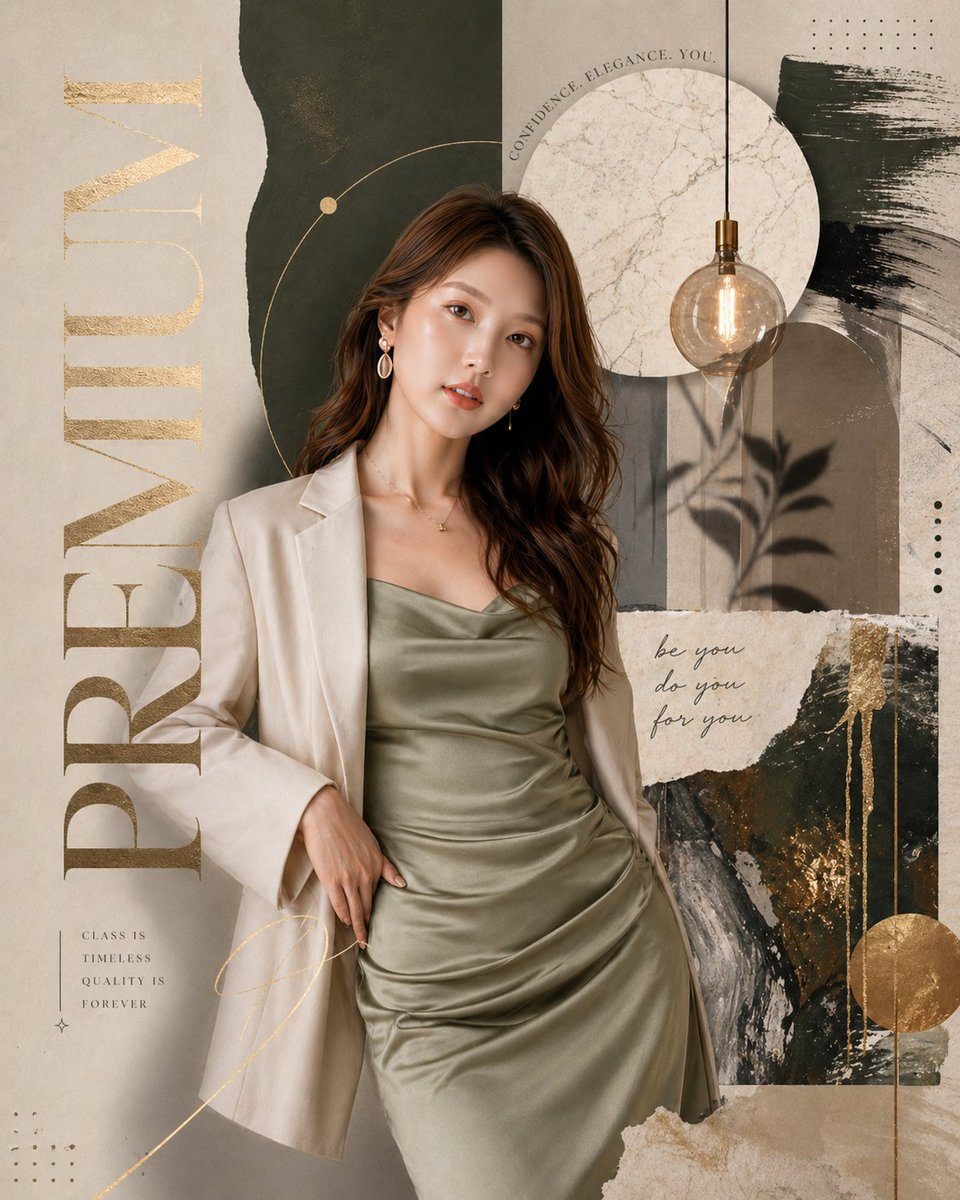 Earthy collage fashion editorial: GPT Image 2 prompt