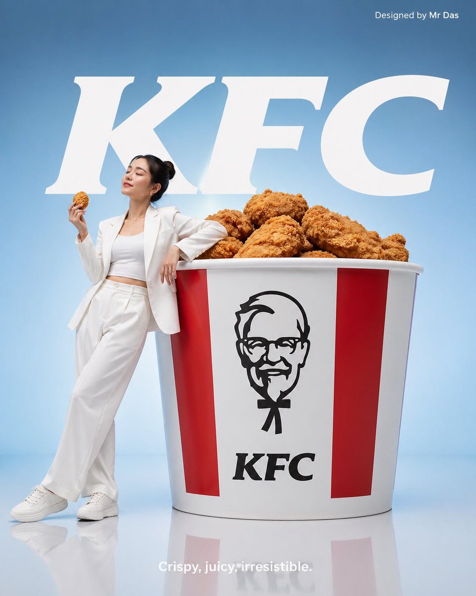 Oversized KFC bucket ad: GPT Image 2 prompt