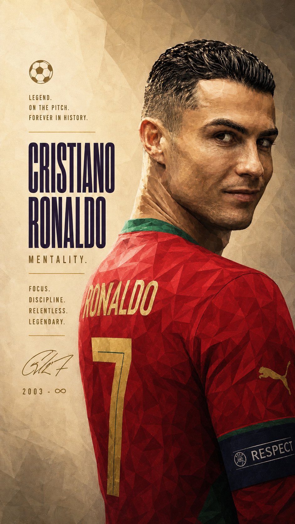 Low-poly football legend tribute poster: GPT Image 2 prompt