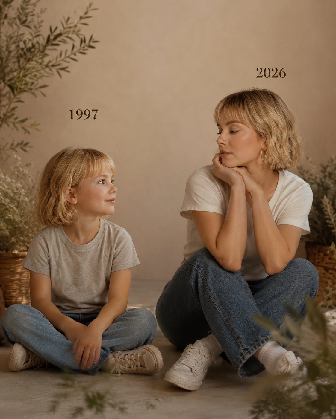 Child me meets present me side-by-side: GPT Image 2 prompt