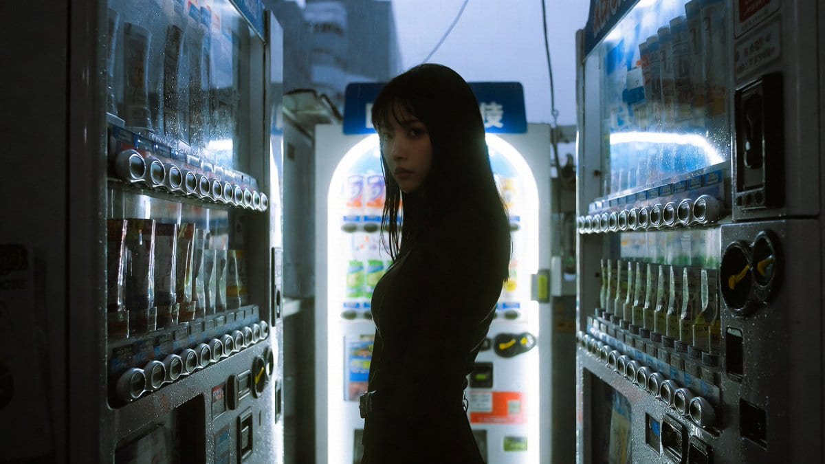 Shinjuku vending machine portrait: GPT Image 2 prompt