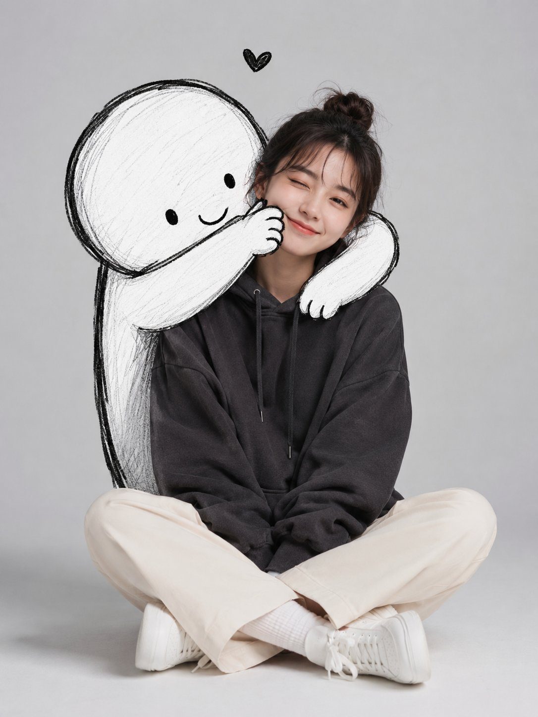 Minimalist hoodie portrait: GPT Image 2 prompt