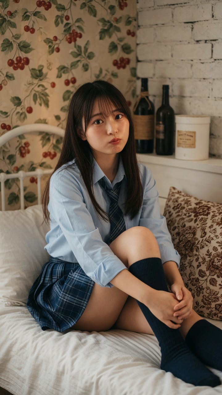 Japanese school bedroom portrait: GPT Image 2 prompt