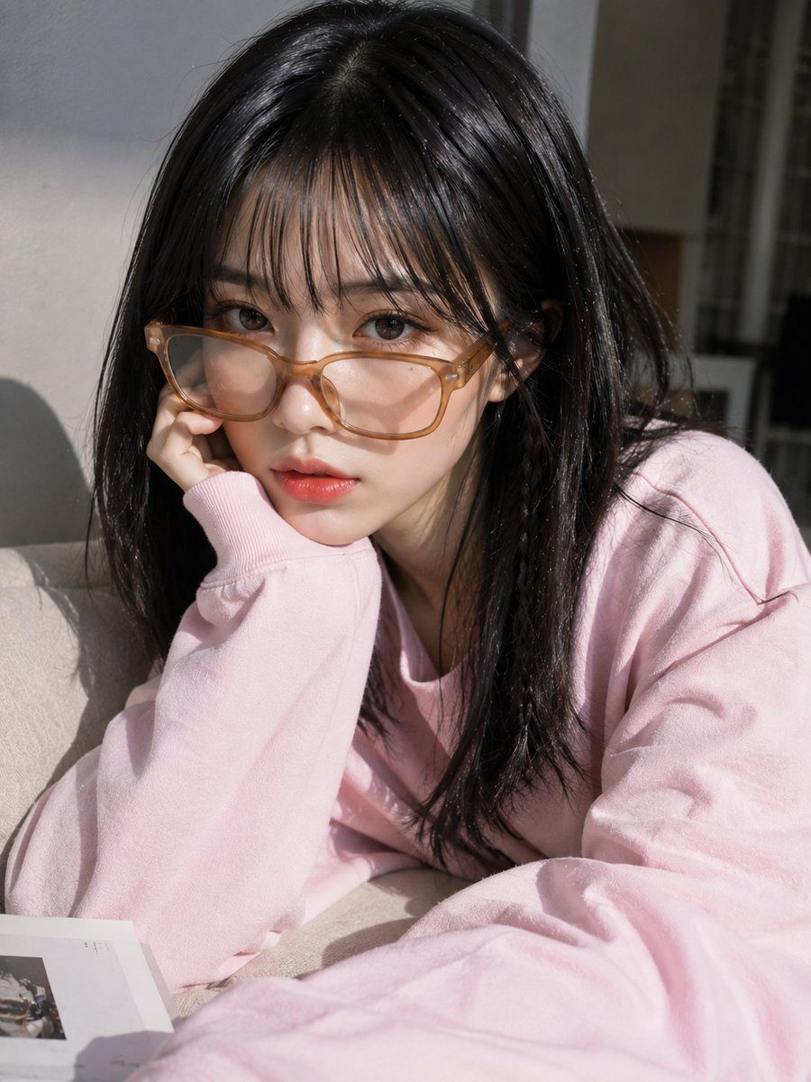 Korean glasses beauty portrait: GPT Image 2 prompt