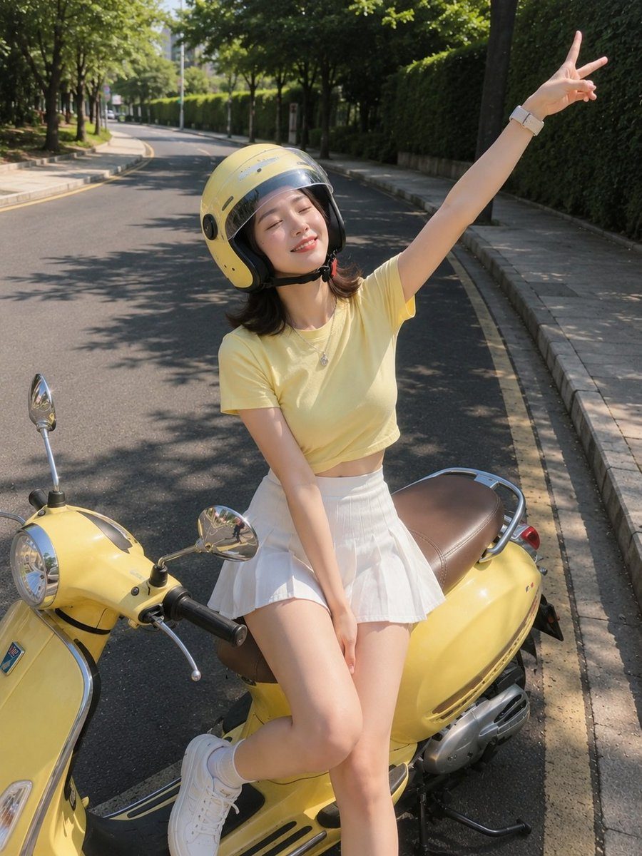 Yellow scooter smartphone portrait: GPT Image 2 prompt