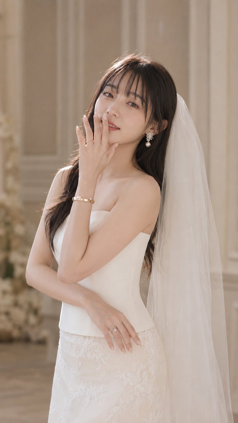 Ivory bridal veil portrait: GPT Image 2 prompt