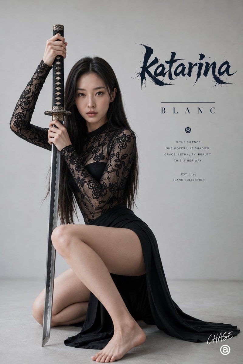 Katana dark ninja fashion poster: GPT Image 2 prompt