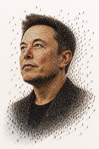 Crowd portrait mosaic of a celebrity: GPT Image 2 prompt