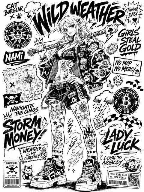 Black-and-white sticker-bomb street poster: GPT Image 2 prompt