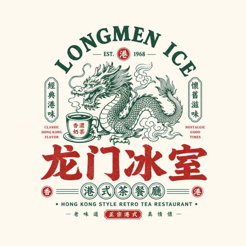 Chinese retro F&B emblem logo template: GPT Image 2 prompt