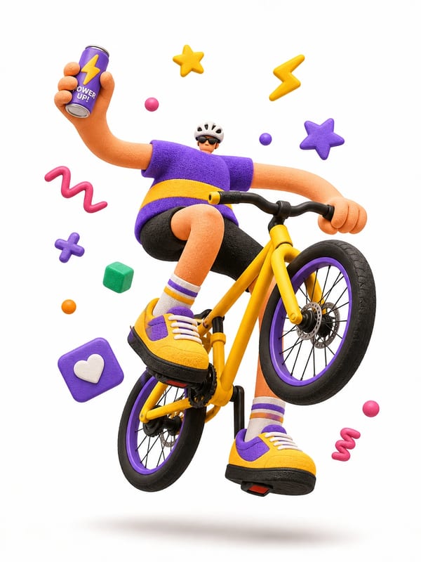Exaggerated Bike Trick