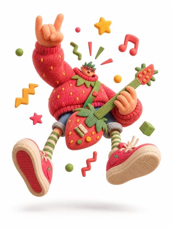 Exaggerated Strawberry Rocker