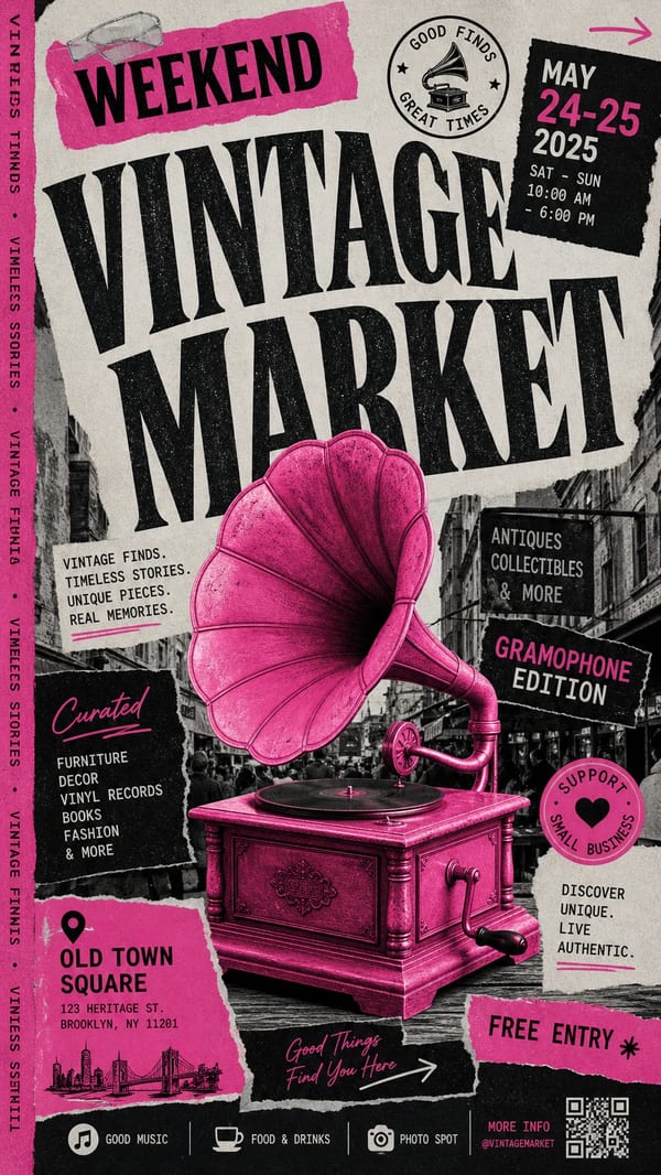 Vintage Market Pink