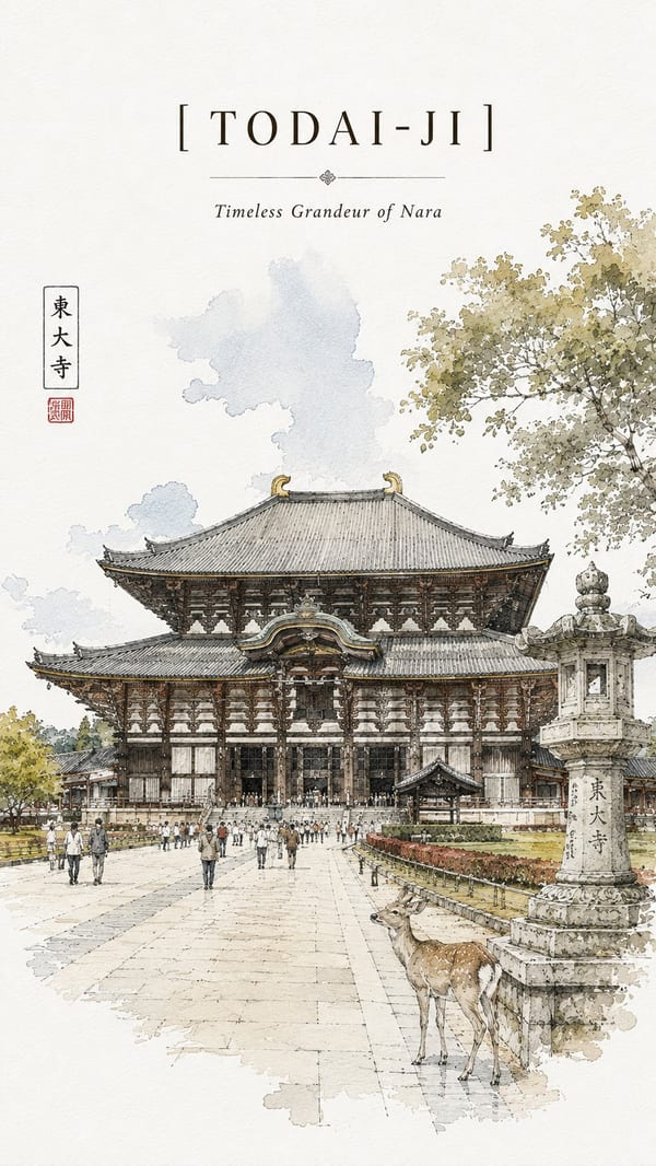 Kinkaku-ji watercolor travel sketch poster: GPT Image 2 prompt