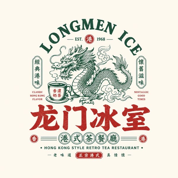 Chinese retro F&B emblem logo template: GPT Image 2 prompt